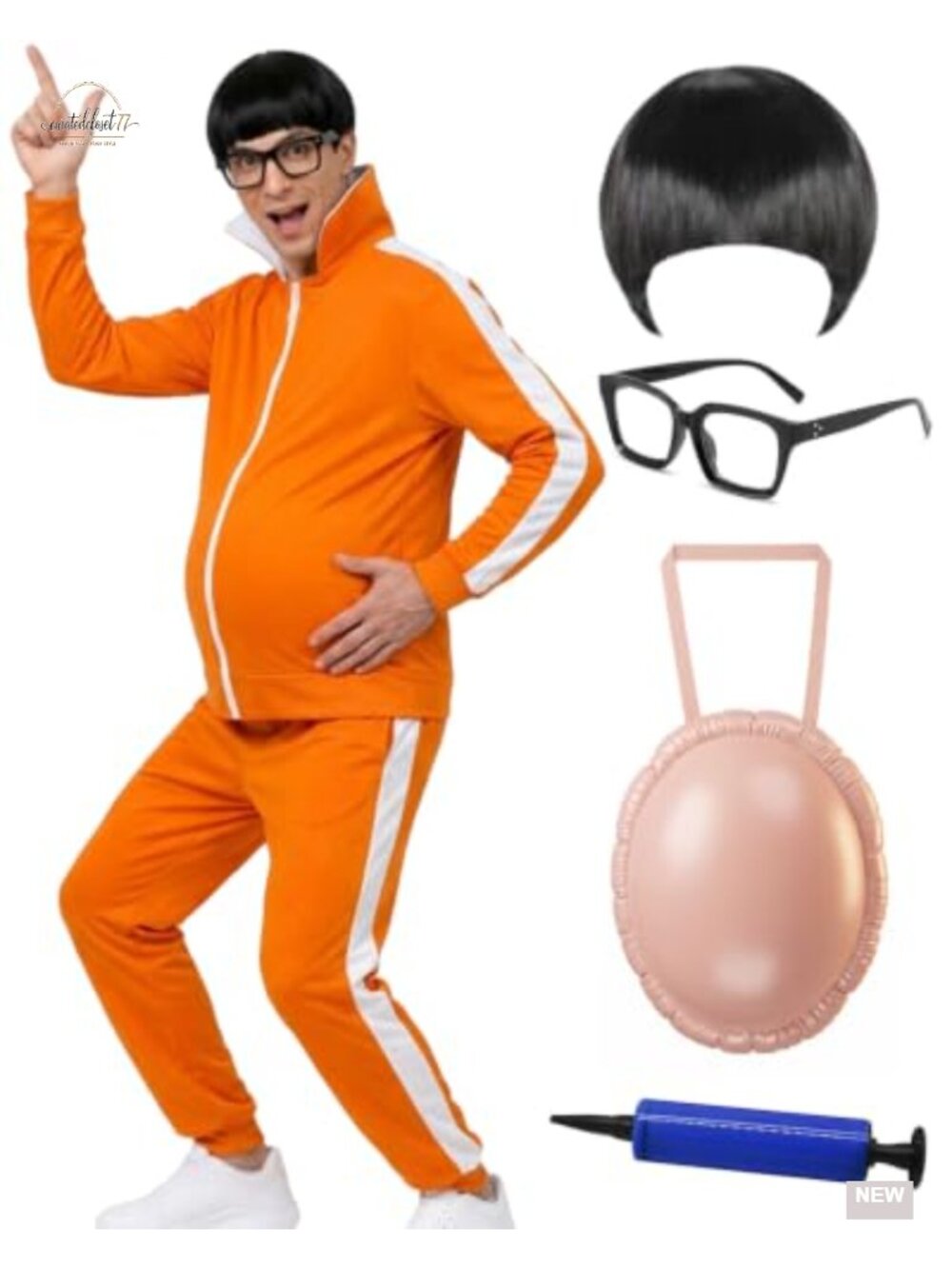 Adult Halloween Costume Men Funny Tracksuit Jumpsuit Outfit Cosplay Party